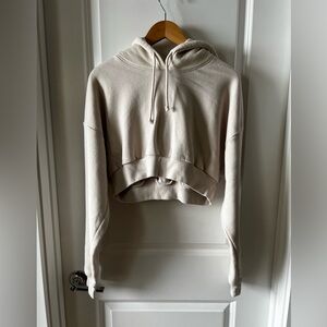 Beige cropped hoodie